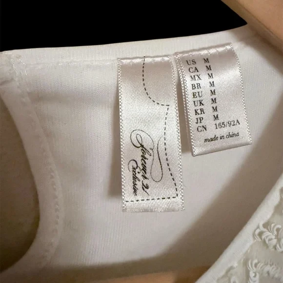 Forever 21 Ivory Geometric With Sequins Crop Top - Picture 6 of 7